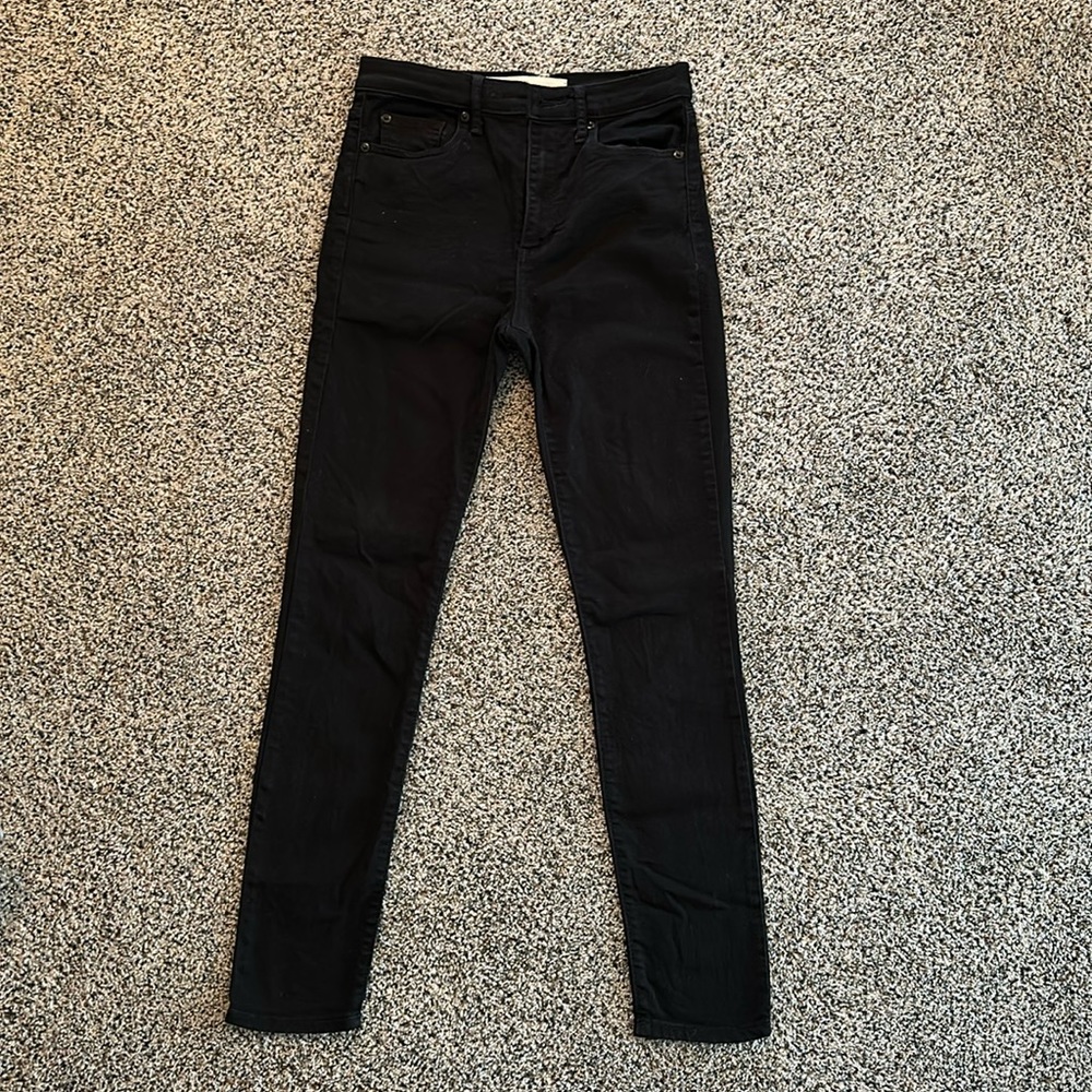 GAP High rise skinny black denim jean